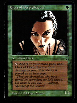 ENGLISH Elfes de l'ombre profonde The Dark Elves of Deep Shadow Ex MTG Magic 089 - Image 1