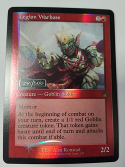 MTG LEGION WARBOSS RVR SERIALIZED FOIL NUMBERED 214/500 CAPOGUERRA DELLA LEGIONE - Image 1