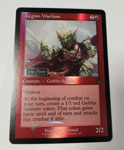 MTG LEGION WARBOSS RVR SERIALIZED FOIL NUMBERED 214/500 CAPOGUERRA DELLA LEGIONE - Image 3