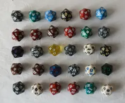 LOTTO 30 x dado D20 Spindown MTG Magic Theros Ravnica Zendikar Tarkir dadi 20 - Image 1