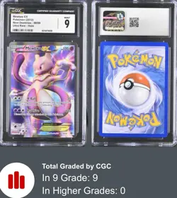 2012 Pokemon Black & White Next Destinies Mewtwo EX Full Art 98/99 CGC 9 POP 9 - Image 1
