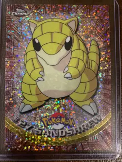 2000 Pokemon Topps Chrome Sandshrew SPARKLE. - Image 1