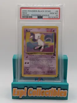 2000 Pokemon Mew Black Star Promo League #8 PSA 10 - Image 1