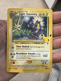 Light Toxtricity Holo SWSH137 Pokemon Black Star Promo Celebrations - Image 1