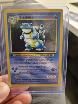 Blastoise Pokemon 1st Edition Base Set 1999 - Vintage Holo Artcard/Dekocard - Image 1