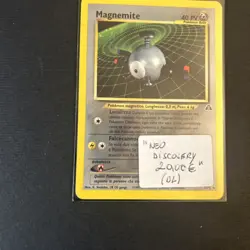 🇮🇹Pokemon Magnemite 7/75 Neo Discovery Rara Holo Unlimited Wizards ITA Vintage - Image 5