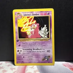 Sabrina's Slowbro 60/132 Gym Heroes 1st Edition Uncommon Pokemon TCG WotC - Image 1
