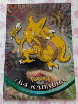 Pokemon #64 Kadabra 1999 TV Animation Edition Blue Logo Topps Holo - Image 1