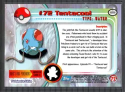 1999 Topps Pokemon Tentacool HOLO Foil Blue Logo #72 - NM - Image 2