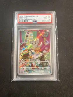 2024 POKEMON TEMPORAL FORCES MINCCINO ILLUSTRATION RARE 182/162 GEM MINT PSA 10 - Image 1