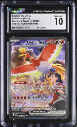 ETHAN'S HO-OH EX Destined Rivals Special Illustration Rare #230 CGC 10 Pokemon - Image 1