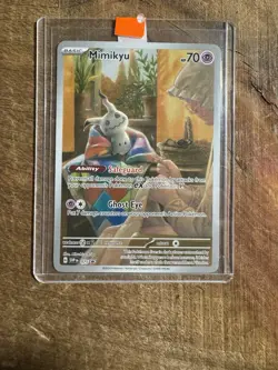 SEALED Pokemon TCG Mimikyu SVP 075 Paldean Fates Holo Black Star Promo - Image 1