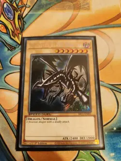 YUGIOH • RED EYES BLACK DRAGON • SECRET RARE • SBC1-ENF01 • 1st EDITION • NM - Image 1