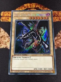 YUGIOH • RED EYES BLACK DRAGON • SECRET RARE • SBC1-ENF01 • 1st EDITION • NM - Image 2
