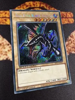 YUGIOH • RED EYES BLACK DRAGON • SECRET RARE • SBC1-ENF01 • 1st EDITION • NM - Image 4