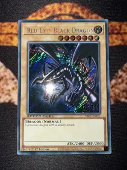 YUGIOH • RED EYES BLACK DRAGON • SECRET RARE • SBC1-ENF01 • 1st EDITION • NM - Image 5