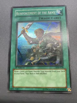 Yugioh Reinforcement Of The Army 1st Super Rare LOD-028 (HP) (DAMAGED) - Image 1