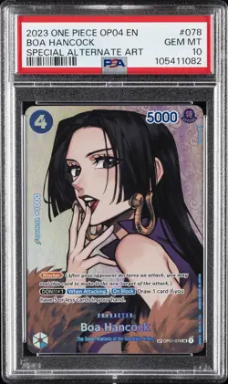 2023 ONE PIECE OP04-KINGDOMS OF INTRIGUE #078 BOA HANCOCK PSA 10 - Image 1