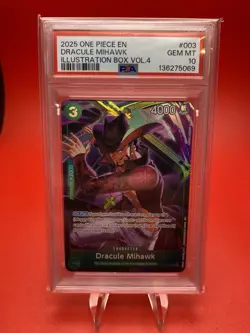 2025 ONE PIECE ILLUSTRATION BOX VOL.4 #003 DRACULE MIHAWK PSA 10 - Image 1
