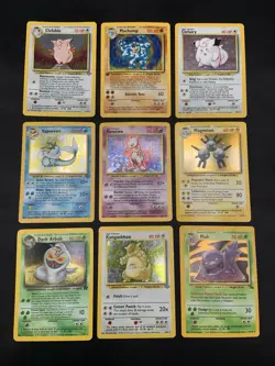 Vintage Pokemon Cards Holo Rare WOTC Lot Base Set, Jungle, Fossil - Mewtwo MP/HP - Image 1