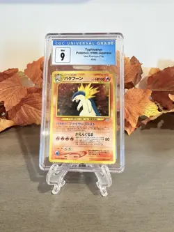 CGC 9 Typhlosion 1999 Neo Premium File Japanese 157 Holo Pokemon Card - Image 1