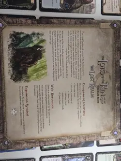 LoTR LCG The Lost Realm Lord of The Rings Cards w/ Instructions - Image 2