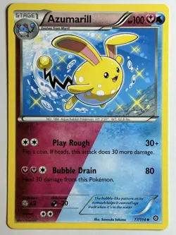 Azumarill XY - Steam Siege 77/114 LP-NM Pokemon card - Image 1