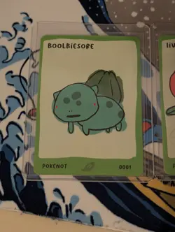 Pokenot 151 Dysfunctional Passholder Boolbiesaur Bulbasaur 0001 NM Pokemon Card - Image 1