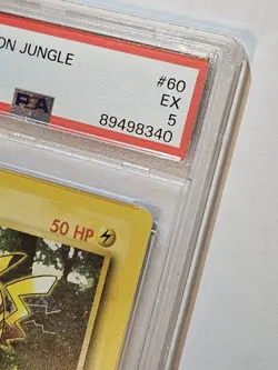 Pikachu 60/64 Jungle-Unlimited Edition Regular Graded Pokemon Card Vintage PSA 5 - Image 2