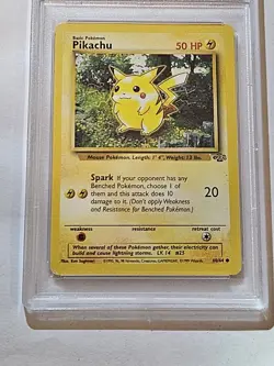 Pikachu 60/64 Jungle-Unlimited Edition Regular Graded Pokemon Card Vintage PSA 5 - Image 4