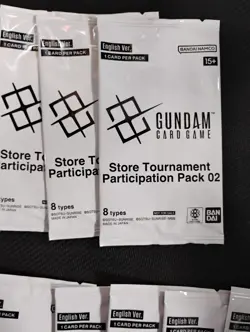 GUNDAM CARD GAME STORE TOURNAMENT PARTICIPATION PACK 02 LOT OF 22 packs - Image 3