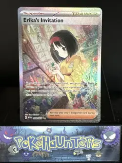 Pokemon Card Erika's Invitation 203/165 Scarlet & Violet 151 Holo Trainer NM - Image 1