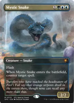 MTG Mystic Snake (Borderless) Normal NM Special Guests Magic 35 - Image 1