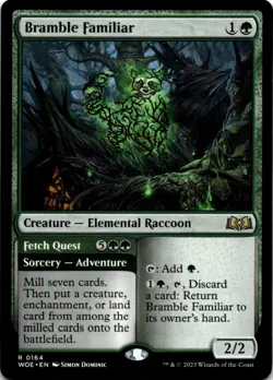 MTG Bramble Familiar Wilds of Eldraine NM R Magic - Image 1