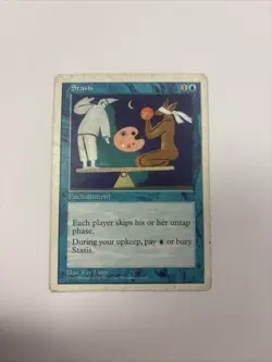 Stasis HP MTG 5th Fifth Edition English Regular White Border Skip Untap Step - Image 1