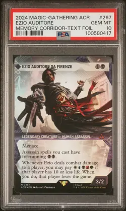 2024 MTG ASSASSIN'S CREED #267 EZIO AUDITORE DA FIRENZE PSA 10 - Image 1