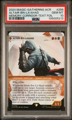 2024 MTG ASSASSIN'S CREED #268 ALTAIR IBN-LA'AHAD PSA 10 - Image 1