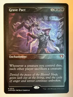 Grave Pact Foil Etched Commander Masters MTG Near Mint Condition - Image 1