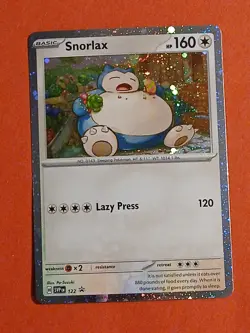 Pokemon Scarlet & Violet Snorlax svp 122 Black Star Promo Holo - Image 1