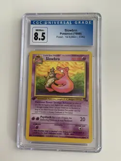 Slowbro 43/62 Fossil 1st Edition Regular CGC 8.5 Mint Pokemon 1999 - Image 1