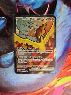 Pokemon TCG Team Rocket's Moltres ex Ultra Rare SV10: Destined Rivals 208/182 NM - Image 1