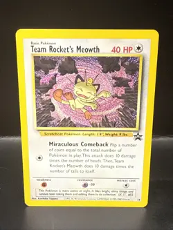 Pokemon - Black Star Promo - Team Rocket's Meowth - #18 H - Image 2