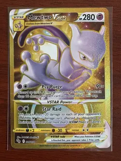 Pokemon Go - Mewtwo Vstar 86/78 - Secret Gold Rare NM - Image 2