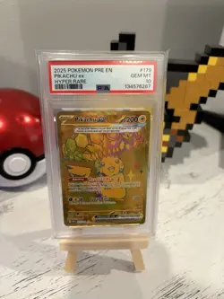 POKEMON TCG - PRISMATIC EVOLUTIONS - PIKACHU EX 179/131 - PSA 10 - Image 1