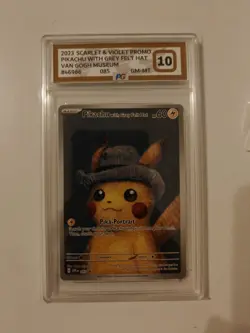 POKEMON PIKACHU WITH GREY FELT HAT VAN GOGH SVP 85 ENG PG 10 PSA 10 GEM MINT - Image 1