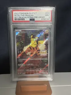 2023 POKEMON CHINESE SV-P PROMO #050 DETECTIVE PIKACHU PSA 9 FREE SHIPPING - Image 1