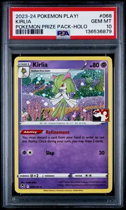2024 POKEMON PLAY! POKEMON PRIZE PACK: SERIES 4 HOLO #068 KIRLIA PSA 10 - Image 1