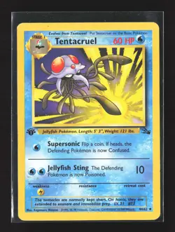 Pokemon Fossil #44/62 1st Edition Uncommon Tentacruel - Image 1