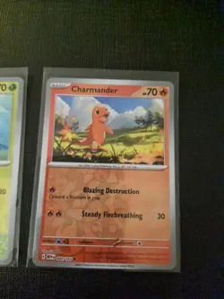 Charmander Bulbasaur Squirtle Reverse Holo Scarlet & Violet 151 004/165 Pokemon - Image 4