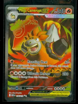 Pokemon MEGA CAMERUPT EX 156/132 - Mega Evolution - ULTRA RARE FULL ART - MINT - Image 1